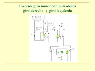 Inversor giro motor con pulsadores giro derecha  ;  giro izquierda 