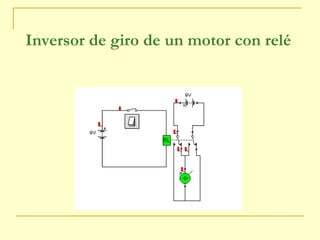 Inversor de giro de un motor con relé   
