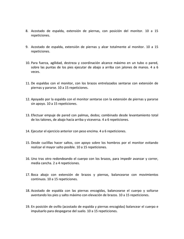 Circuitos de preparacion fisica de voleibol