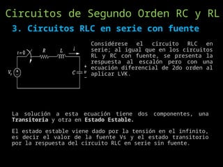 Circuitos de Primer y Segundo Orden PARA CIRCUITOS RCL | PPTX
