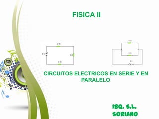 CIRCUITOS ELECTRICOS EN SERIE Y EN
PARALELO
FISICA II
IBQ. S.L.
SORIANO
 