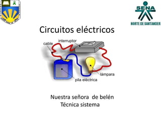 Circuitos eléctricos
Nuestra señora de belén
Técnica sistema
 