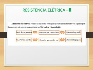 RESISTÊNCIA ELÉTRICA - R
 