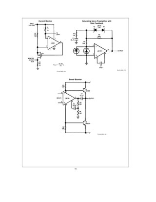 Current Monitor                                       Saturating Servo Preamplifier with
                                                               Rate Feedback




                           R1 R3
                  VOUT e         IL
                            R2


                                                                                           TL H 7057 – 75
                      TL H 7057–74




                                      Power Booster




                                                                       TL H 7057 – 76




                                           19
 