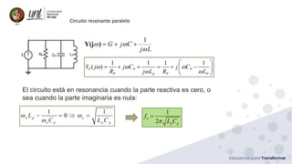 Ing. Marianela Carrión, Mg. Sc.
Circuito resonante paralelo
 
