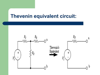 Thevenin equivalent circuit:
 
