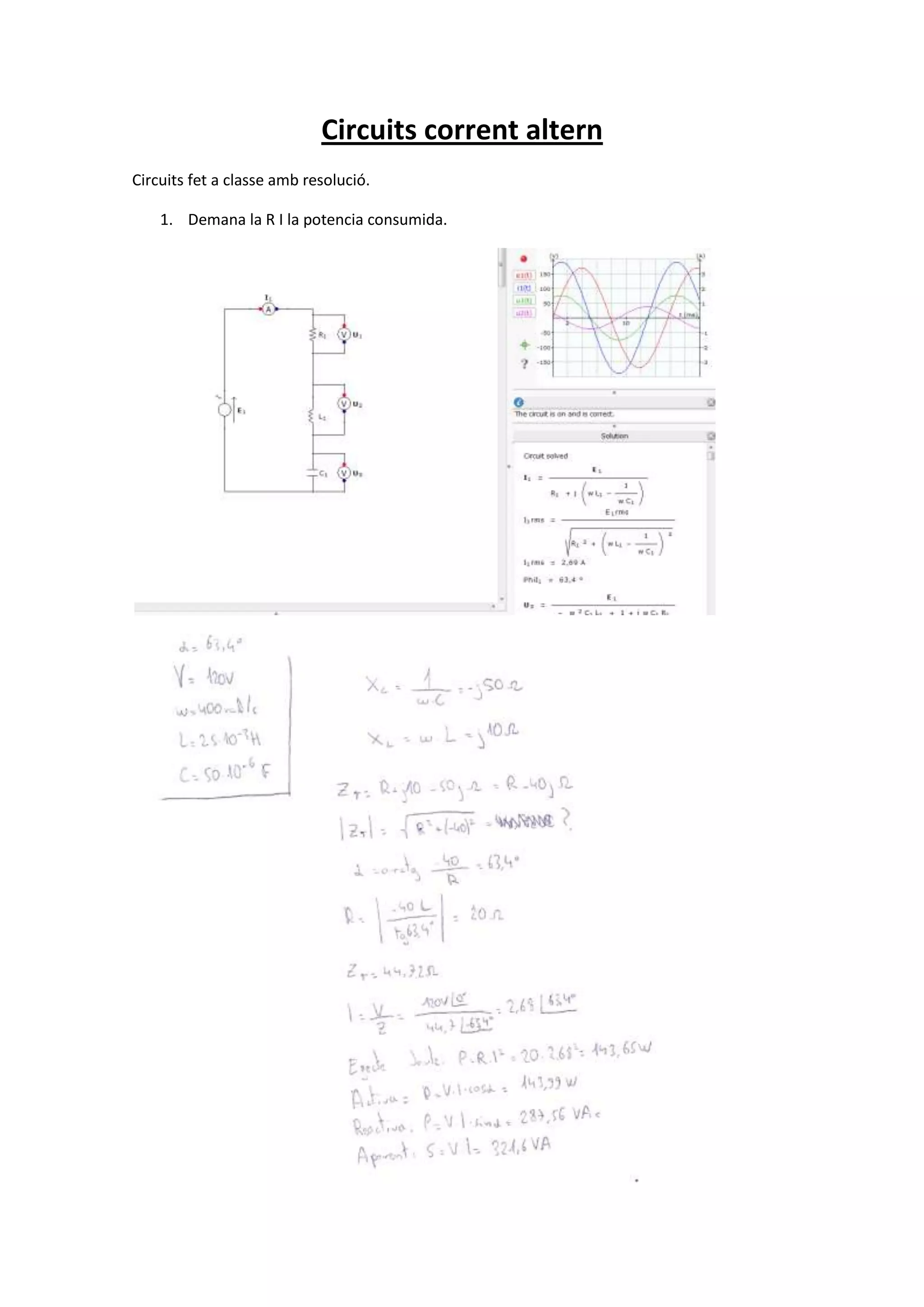 Circuits corrent altern | DOCX