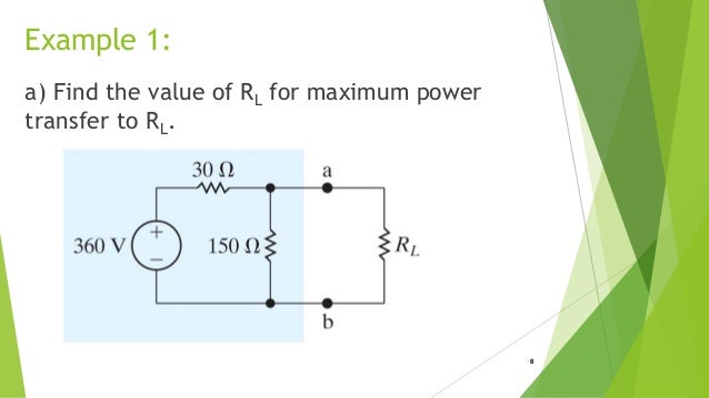 circuits report maximum powertransfer r l transfer