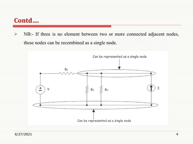 Circuit Theory: Nodes, Branches and Loops of a Circuit | PPT