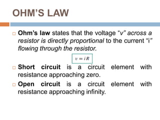 OHM’S LAW(a) Resistor, (b) Circuit symbolfor resistance.