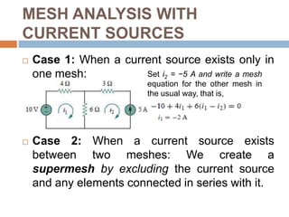 MESH ANALYSIS (Example)Using mesh analysis, find io in the circuit shown.