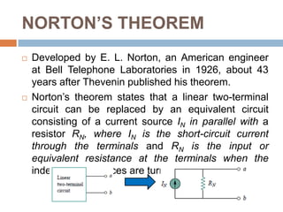 THEVENIN’S THEOREMDetermine the Thevenin equivalent of the circuit shown.Obtain the Thevenin equivalent of the circuit.