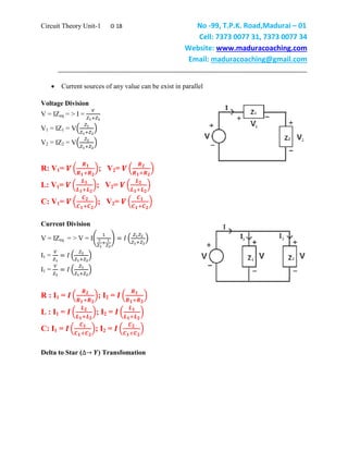 Fundamentals of Electric Circuit Theory: Concepts and Components | PDF
