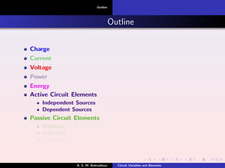 Circuit variables and elements | PDF