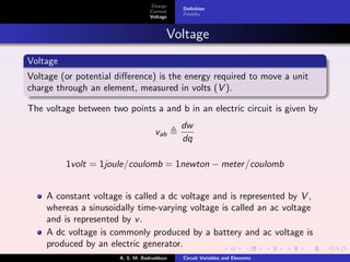 Circuit variables and elements | PDF