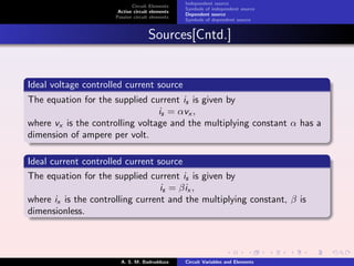 Circuit variables and elements | PDF