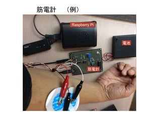 Raspberry Pi
筋電計
電池
筋電計 （例）
 