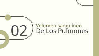 02
Volumen sanguíneo
De Los Pulmones
 