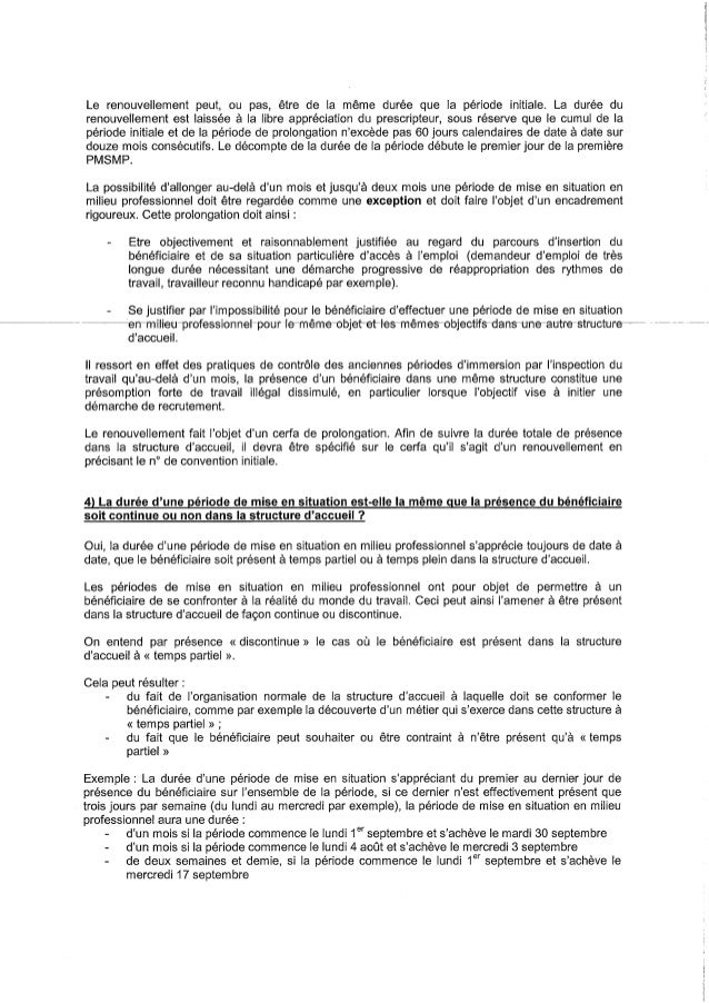 Circulaire Dgefp 14 Janvier 2015 Pmsmp Periode Mise Situation Profess