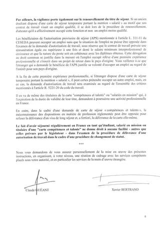 Circulaire      guéant