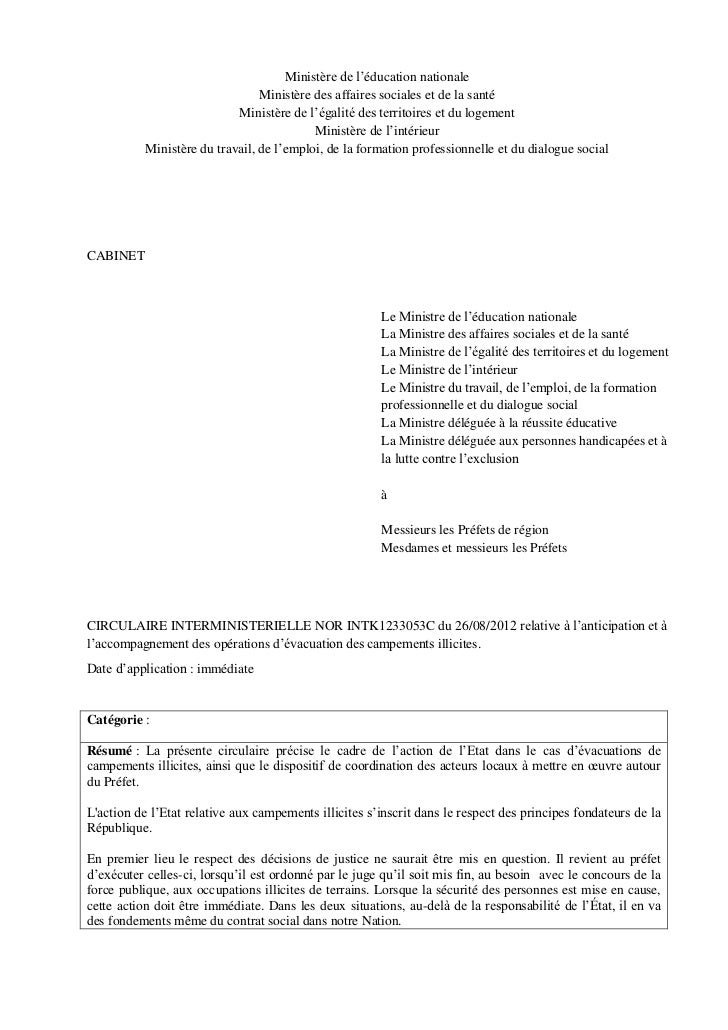 Circulaire Ministérielle Relative à L'organisation Du Scrutin 2022
