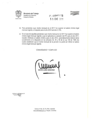 Circular 005 de_2012 imcremento de la pension