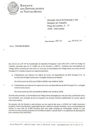 Circular APAVT - greve - controladores aéreos