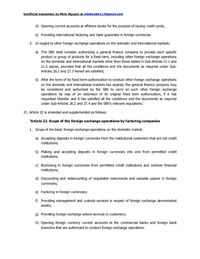 Offshore forex licence