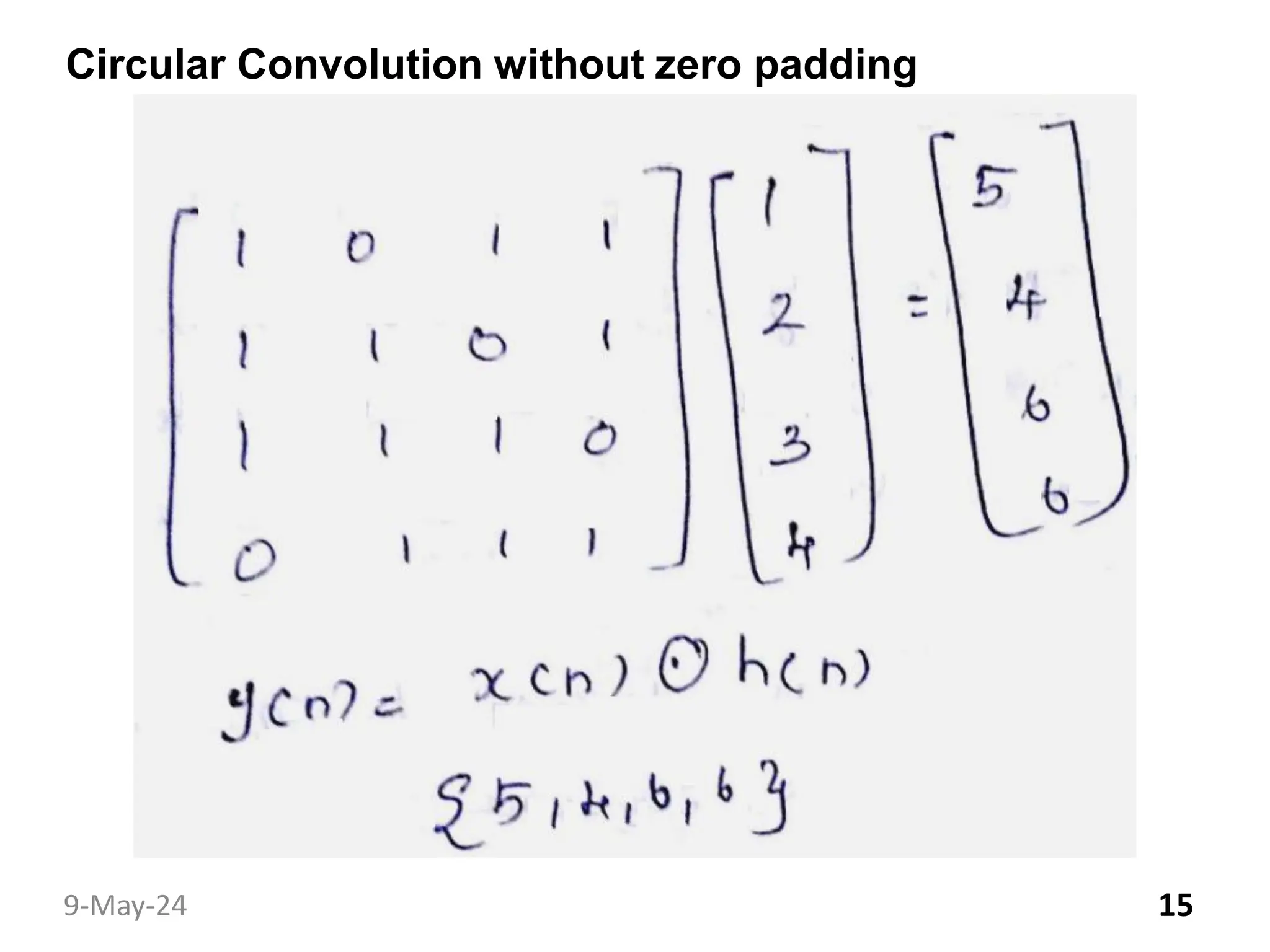 circular convolution and Linear convolution | PDF