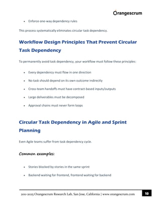 Circular Dependency vs Linear Dependency in Project Workflows | PDF