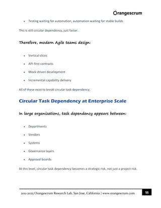 Circular Dependency vs Linear Dependency in Project Workflows | PDF
