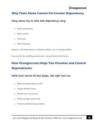 Circular Dependency vs Linear Dependency in Project Workflows | PDF