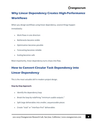 Circular Dependency vs Linear Dependency in Project Workflows | PDF