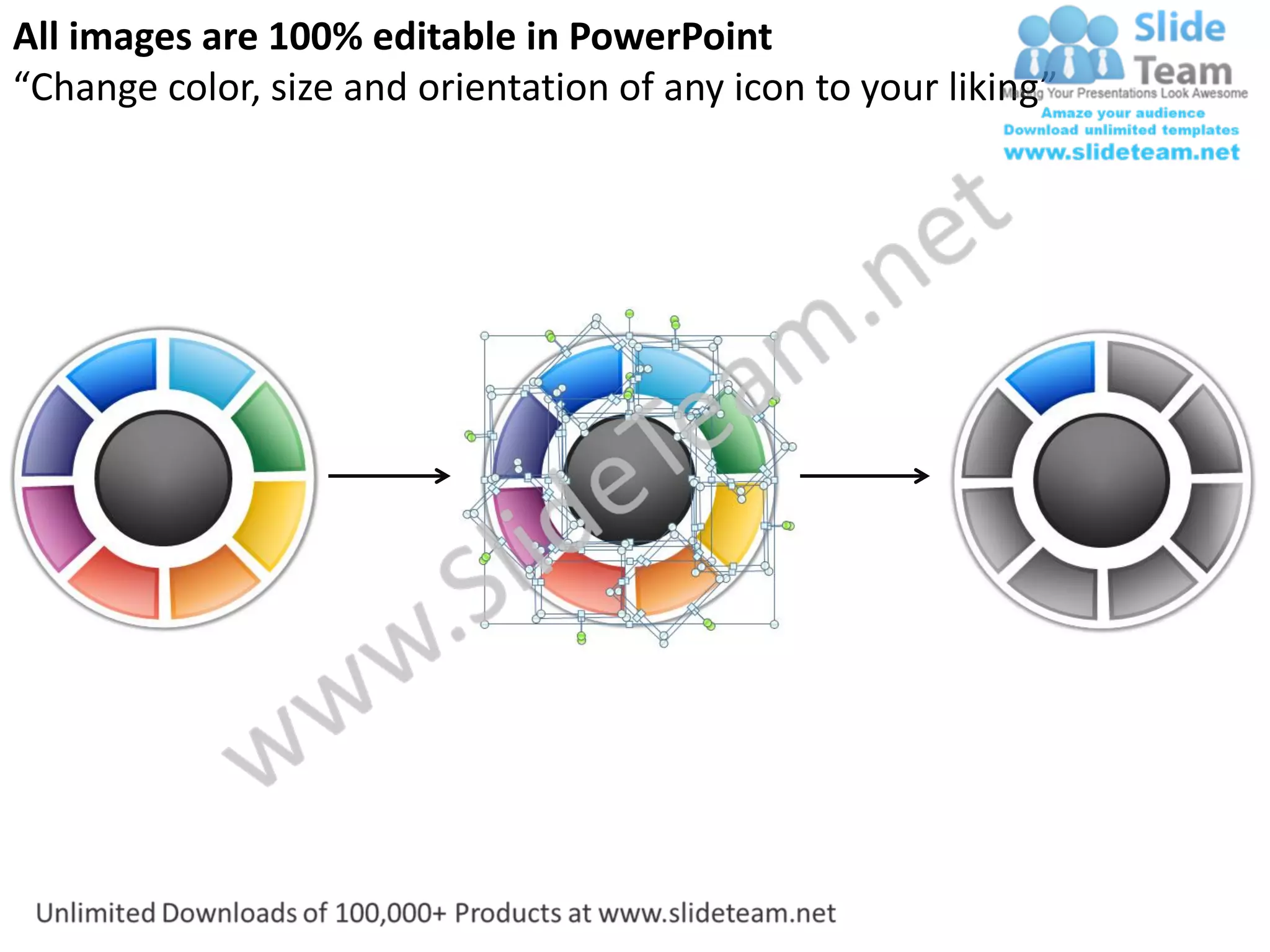 Circular description diagram 8 stages powerpoint templates 0712 | PDF