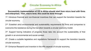 When Old is Gold: Circular Economy in Africa | PPTX