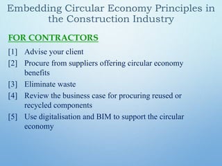 Circular economy in construction | PPTX