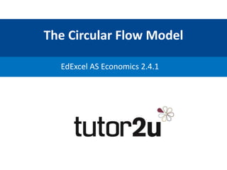 The Circular Flow Model
EdExcel AS Economics 2.4.1
 