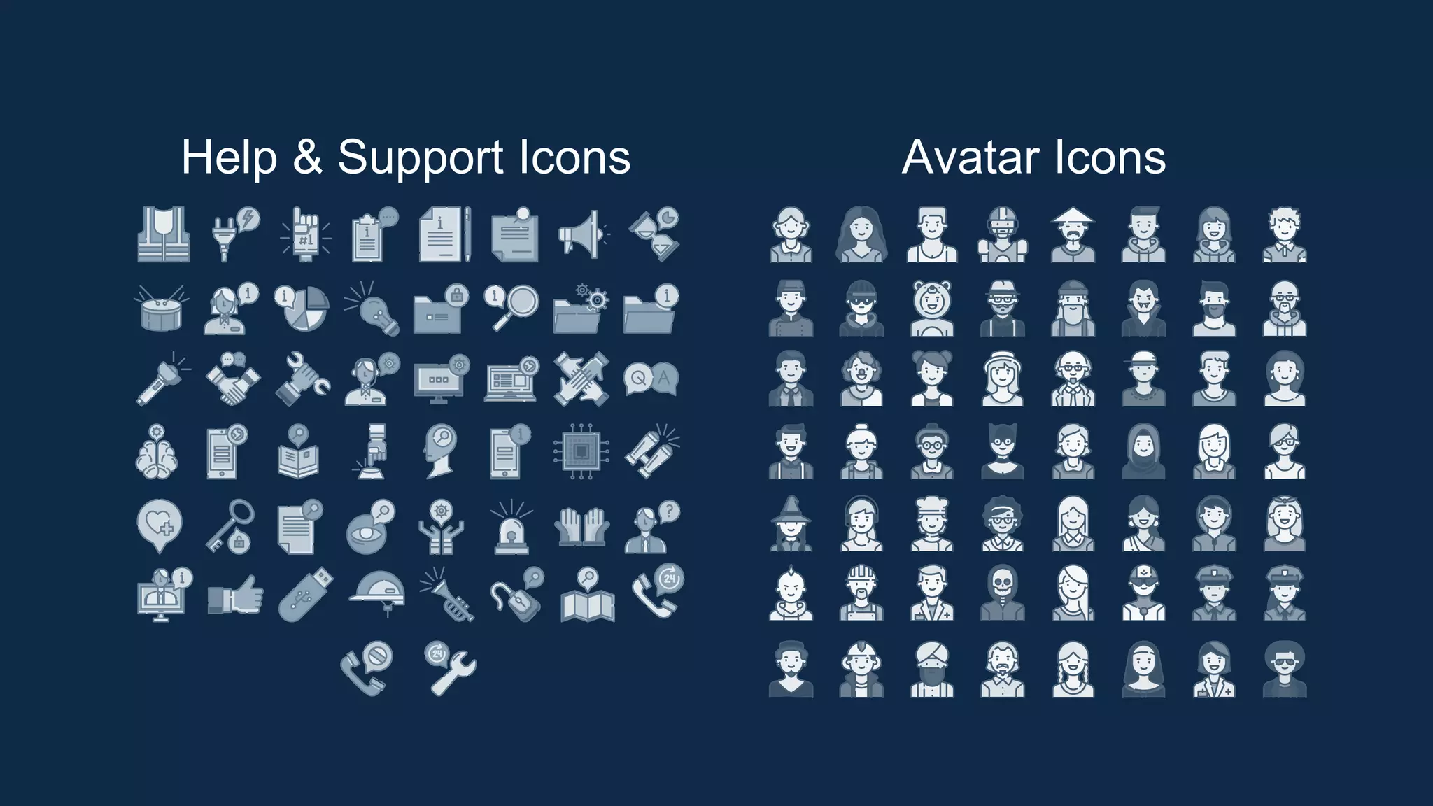 Help & Support Icons Avatar Icons
 