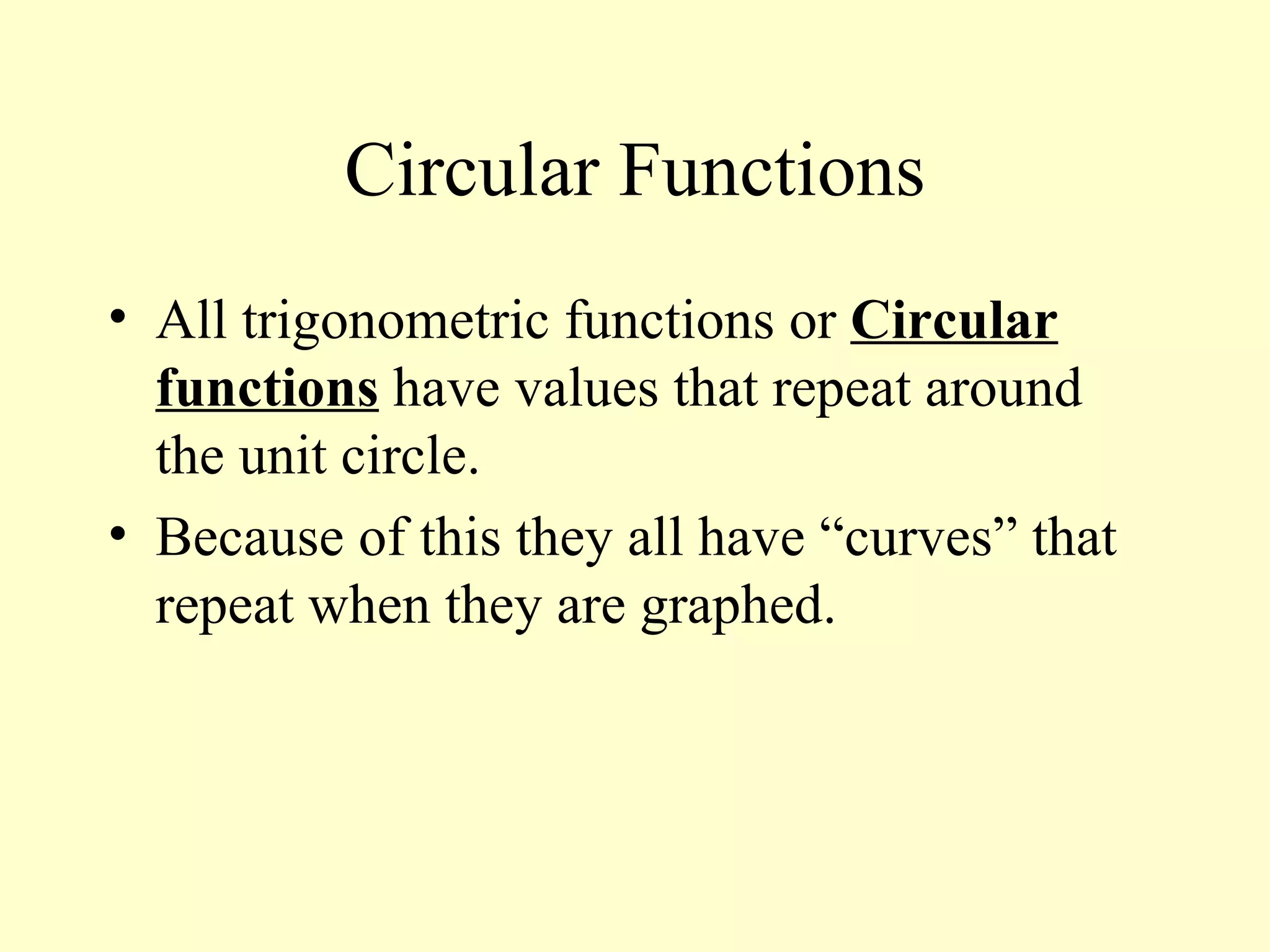 Circular functions | PPT