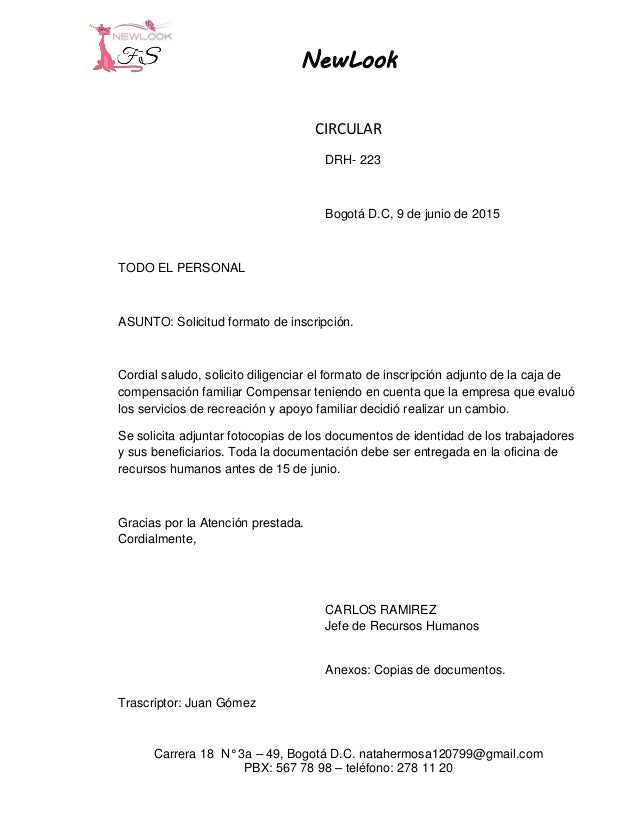 CIRCULAR GENERAL CIRCULAR GENERAL