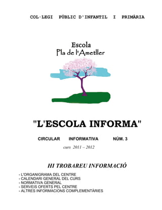 Circular informativa nº 3 llibre blau curs 2011 2012