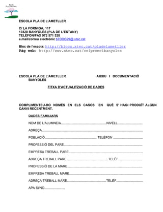 Circular informativa nº 3 llibre blau curs 2011 2012