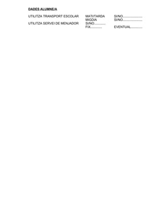 Circular informativa nº 3 llibre blau curs 2011 2012