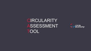 CIRCLE
ASSESSMENT
tool for companies to evaluate
and improve their circularity
 