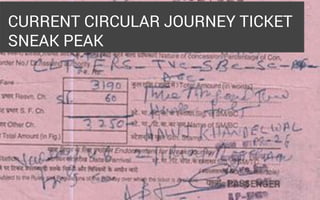 CURRENT CIRCULAR JOURNEY TICKET
SNEAK PEAK

 
