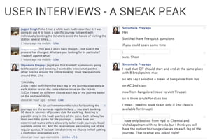 USER INTERVIEWS - A SNEAK PEAK

 