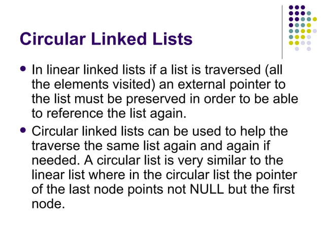 Circular linked list | PPT