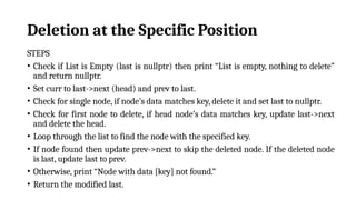 Circular Linked List in Data Structures Design | PPTX