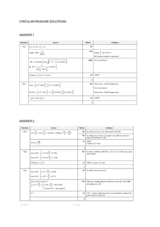 Circular Measure Engineering Math AS LEVEL MATHEMATICS CIRCULAR MEASURE SOLUTIONS.pdf
