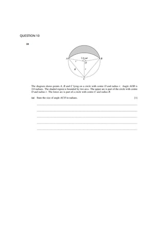 Add Math Cicular Measure Kbat Question AS LEVEL MATHEMATICS CIRCULAR MEASURES QUESTIONS 3.pdf